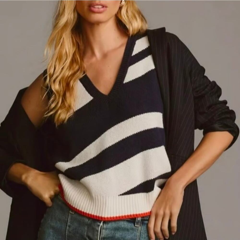 Anthropologie Maeve V-Neck Sweater Vest. Size L. Retails $98